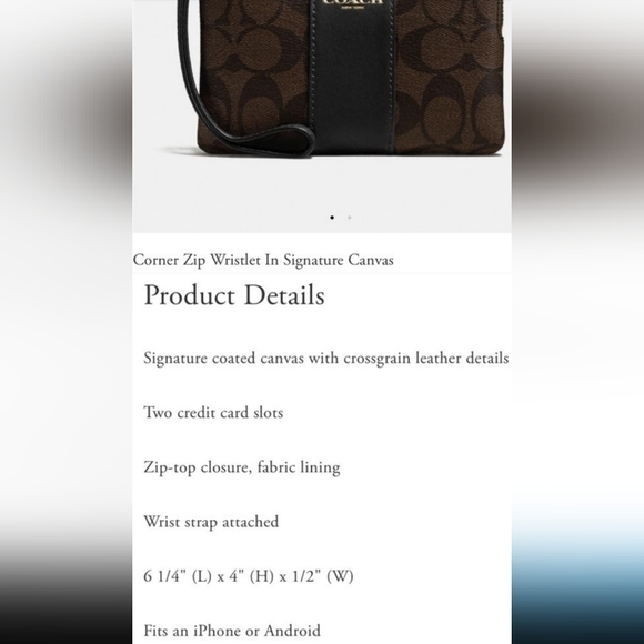 COACH AUTHENTIC MONOGRAM SIGNATURE CANVAS WRISTLET LNC COND W/HANGTAG - Picture 9 of 14